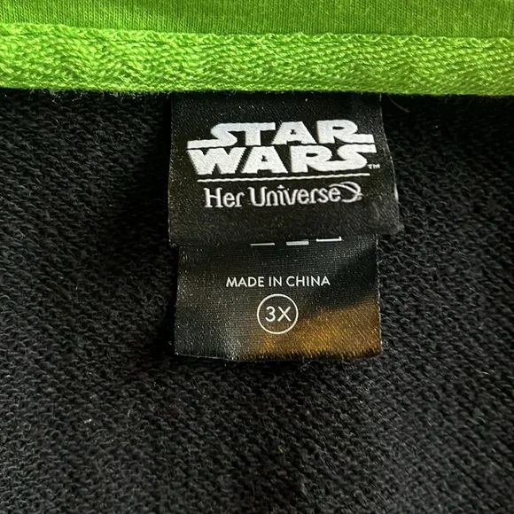 STAR WARS Her Universe Yoda Hoodie!! Size 3X - Picture 11 of 12